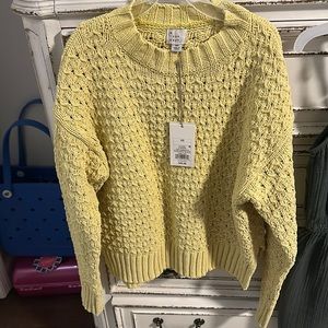 A new day New XS Cozy Light Yellow Sweater Target So Cute!